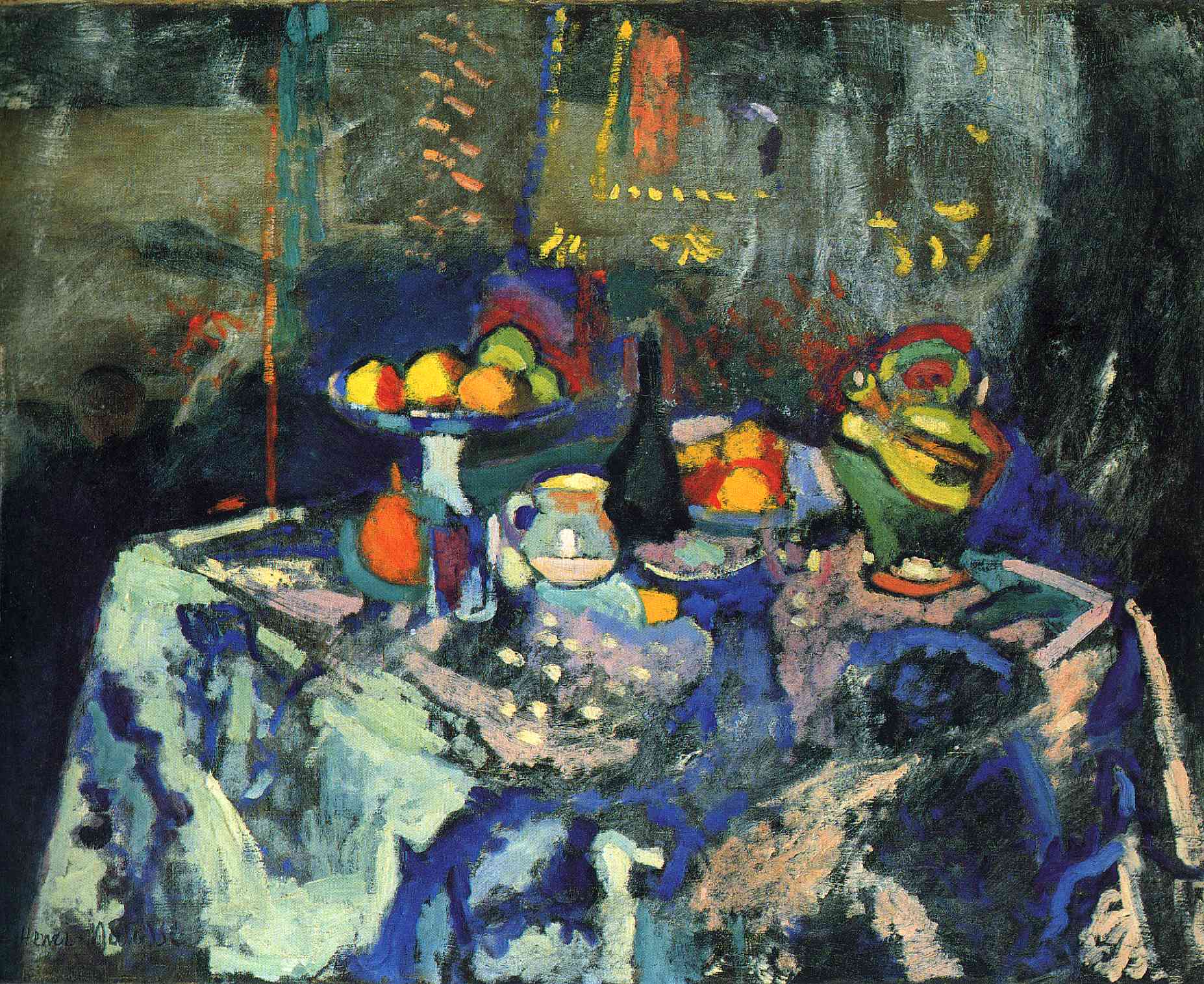 Henri Matisse - Still Life with Vase, Bottle and Fruit 1906